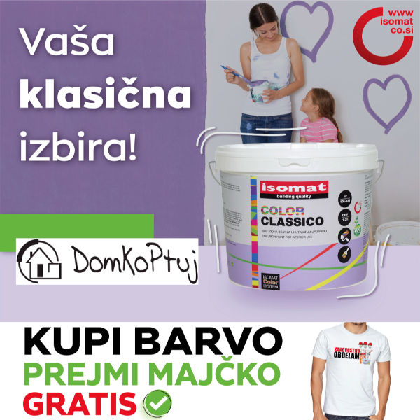  Domko Ptuj - Kupi barvo, prejmi majčko gratis! 